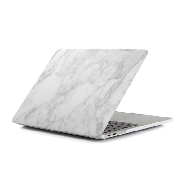 MacBook Pro 13 Touchbar beskyttelsesetui i plastik med printet møster - Marmor mønster/Lysegrå Silver grey