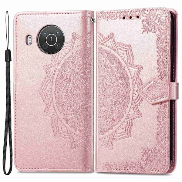 Mandala läder Nokia X10 / Nokia X20 fodral - Rosa Rosa