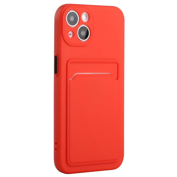 Kortholder cover til iPhone 14 Plus - Rød Red