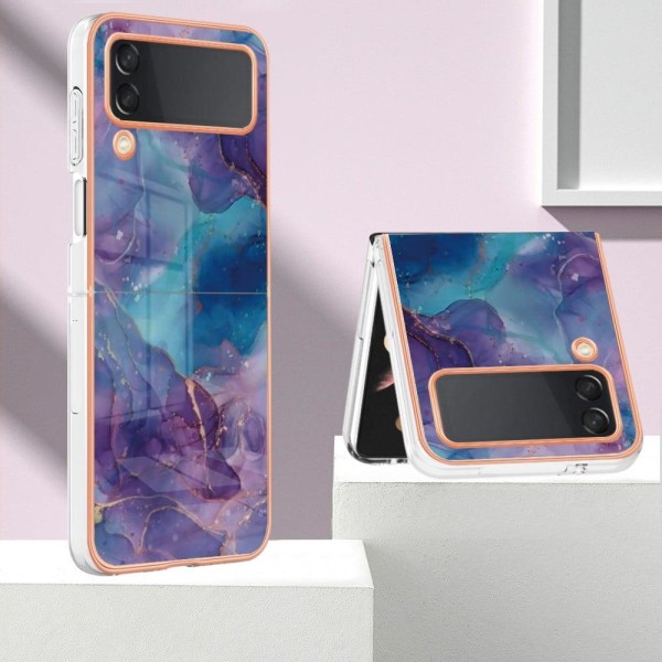 Marble Samsung Galaxy Z Flip3 5G Suojakotelo - Violetti Purple