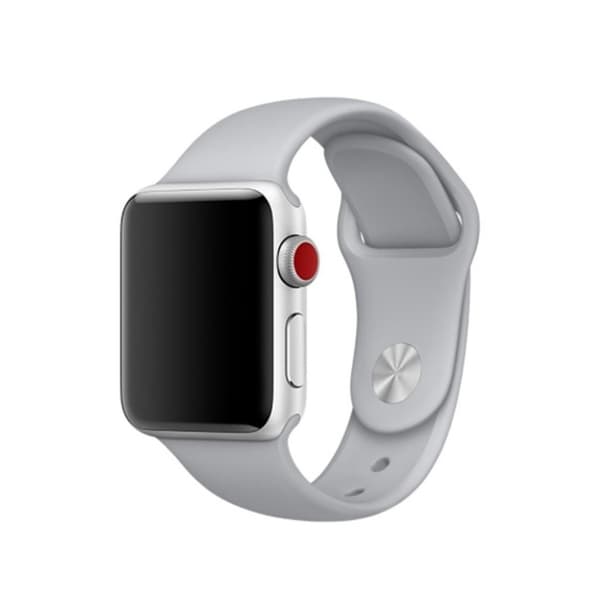 Apple Watch Series 4 44mm Myk Silikon smartklokke Bandet - Lysegrå Silver grey