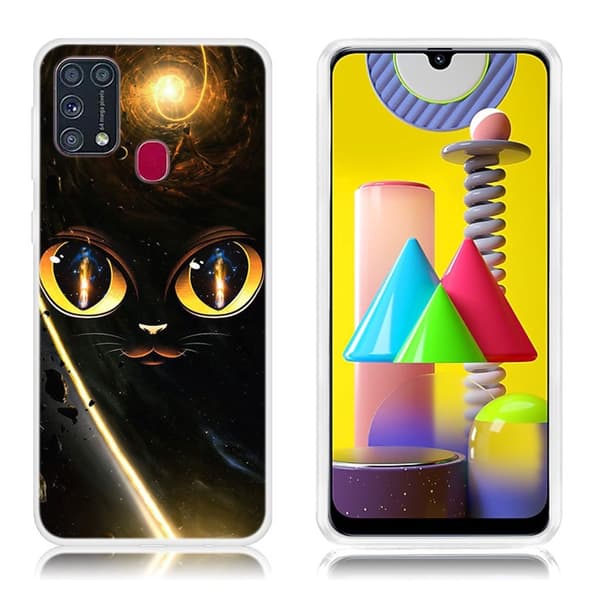 Deco Samsung Galaxy M31 kuoret - Kissa Black