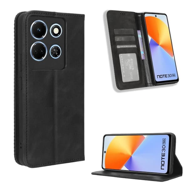Bofink Vintage Infinix Note 30 Læretui - Svart Black