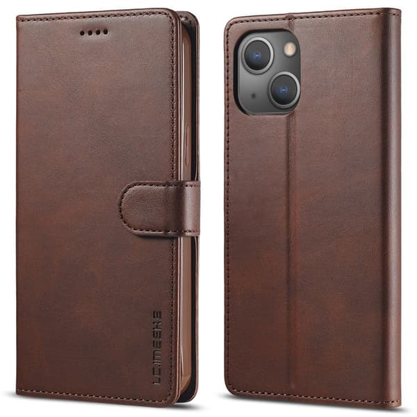 LC.IMEEKE iPhone 15 Plus Flippetui - Brun Brown