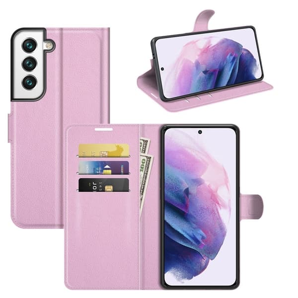 Classic Samsung Galaxy S22 Plus Flip Etui - Lyserød Pink