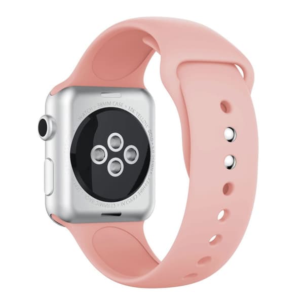 Apple Watch Series 4 44mm silikoneurrem - rosaguld Pink