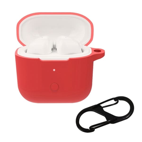 Silikonetui med spenne for Xiaomi Redmi Buds 3 - Rød Red