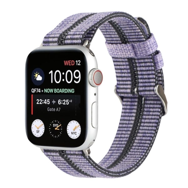 Apple Watch (45mm) raidallinen nylonkellohihna - Violetti Purple