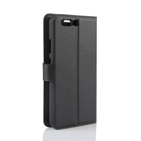 Huawei P10 Plus Smart og holdbart læder etui - Sort Black