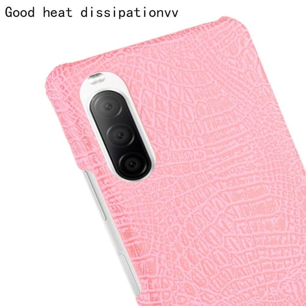 Croco Sony Xperia 10 II cover - Lyserød Pink