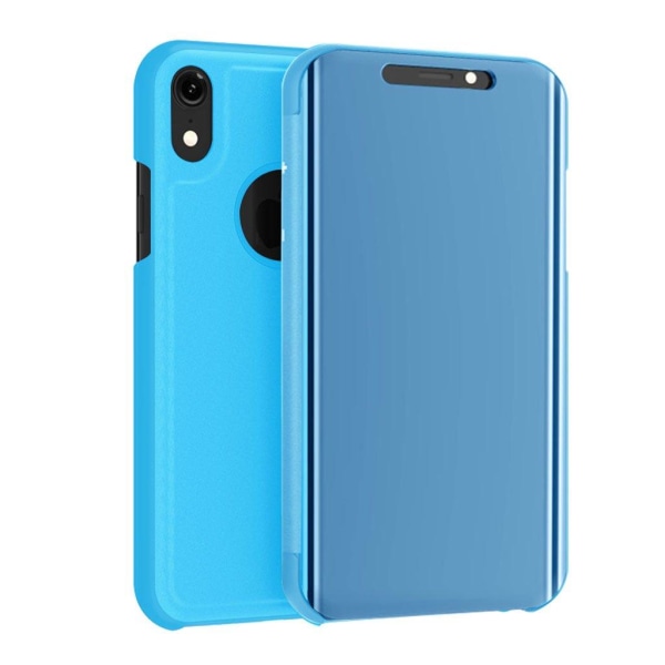iPhone Xs Max mobiletui i kombimaterialer med spejlagtig overfal Blue