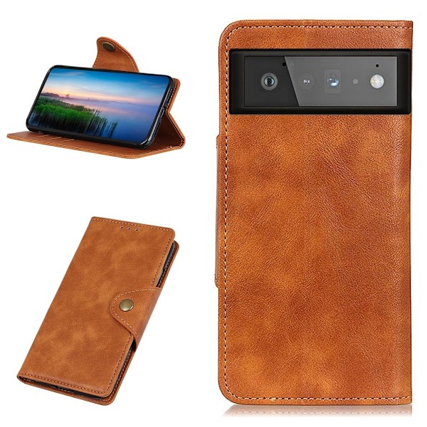 Alpha Google Pixel 6 Läppäkotelo - Ruskea Brown