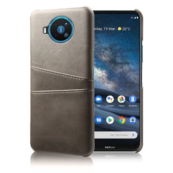 Nokia 8.3 5G skal med korthållare - Silver/Grå Silvergrå