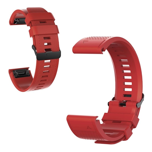 Garmin Fenix 6X / 6X Pro / Fenix 5X / Fenix 5X Plus klockarmband i silikon - Röd Röd