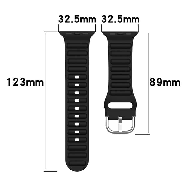 Apple Watch Series 8 (41mm) aaltomaisen silikonikellon ranneke - Oranssi Orange