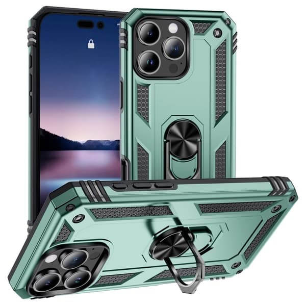 Bofink Combat iPhone 16 Pro kotelot - Mustanvihreä Green