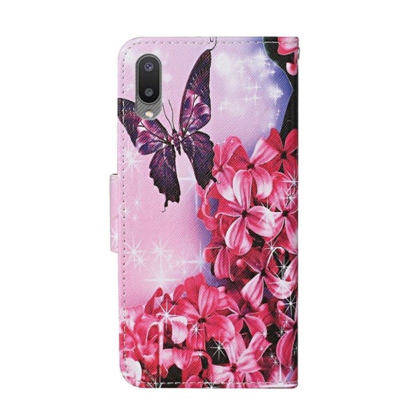 Wonderland Samsung Galaxy M02 / Samsung Galaxy A02 flip kuoret - Punaiset Kukat Red