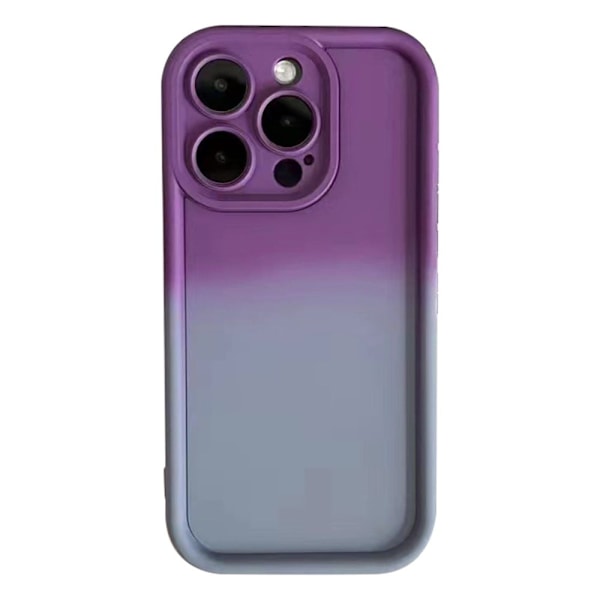 iPhone 15 Pro Max Gradient Silikon Telefonskal - Lila Grå multifärg