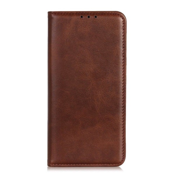 Lompakko-style Aitoa Nahkaa Läppäkotelo For OnePlus 11 - Kahvi Brown
