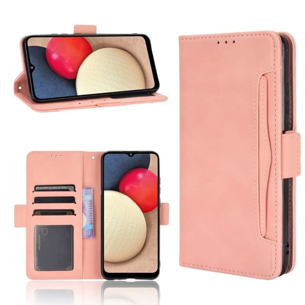 Modernt Samsung Galaxy A03s fodral med plånbok - Rosa Rosa