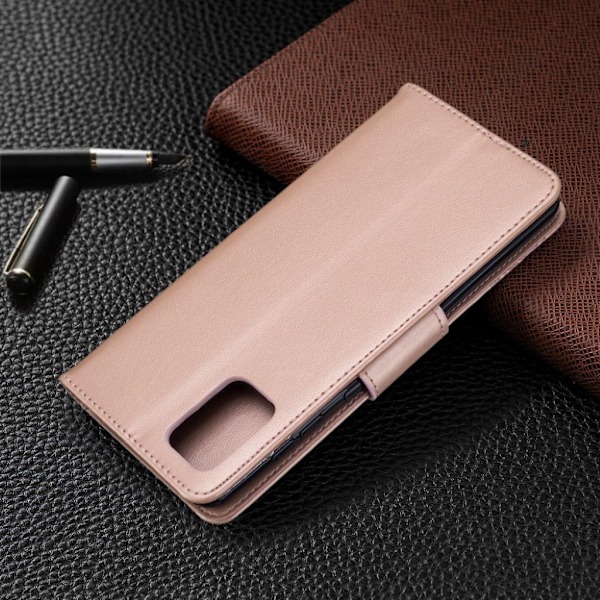 Butterfly Samsung Galaxy A71 etui – Rødguld Pink