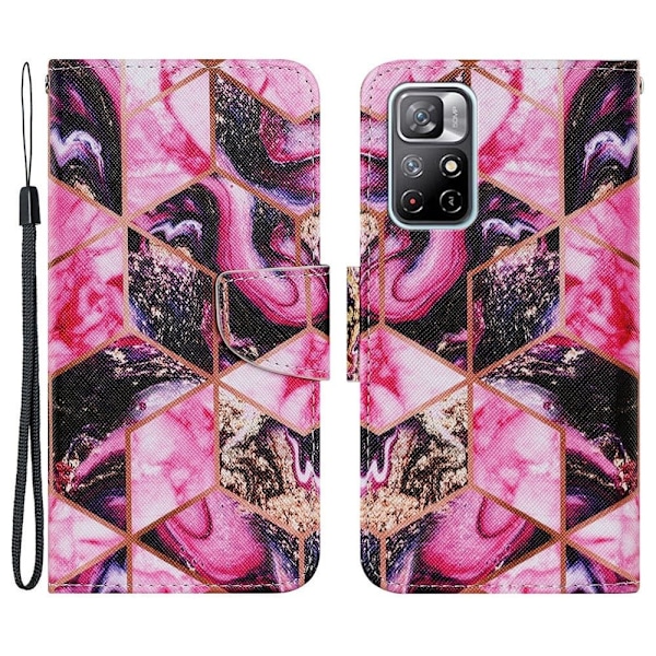 Wonderland Xiaomi Redmi Note 11T 5G / Note 11s 5g Flip Etui - Sort og Rose Pink