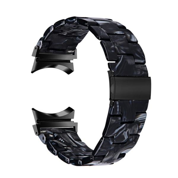 Samsung Galaxy Watch 5 / 5 Pro / 4 klockarmband i resinstil - Svart / Vit Svart