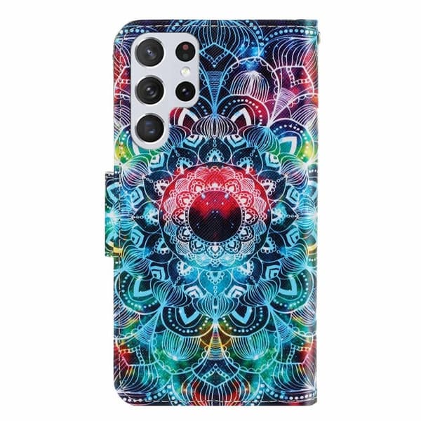 Wonderland Samsung Galaxy S23 Ultra Flip Etui - Mandala Multicolor