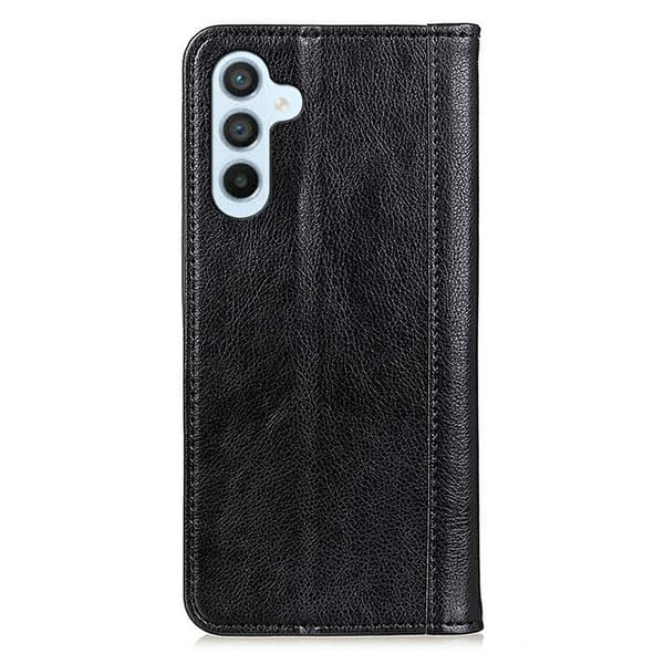 Samsung Galaxy A56 ægte læderetui med magnetisk lukning - Sort Black