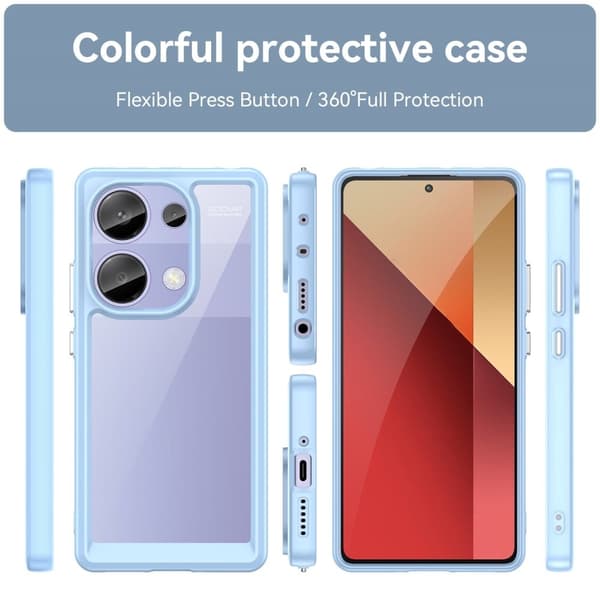 Xiaomi Redmi Note 13 Pro 4G / Xiaomi Poco M6 Pro älykäs akryylikansi - Sininen Blue