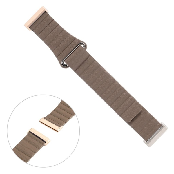 Fitbit Versa 3 äkta läder klockarmband - kaffe Brun