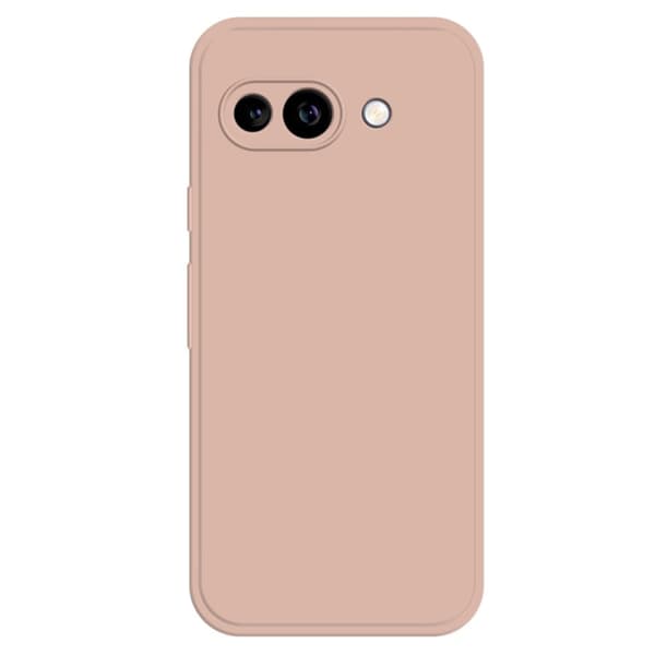 Google Pixel 9a fleksibelt etui med rett kantbeskyttelse Telefondeksel - Rosa Pink