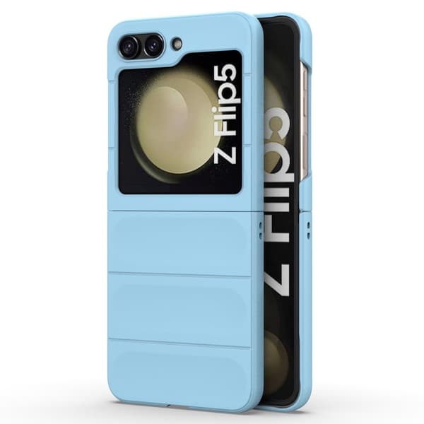 Mjukt greppformat Samsung Galaxy Z Flip5 skal - Baby Blå Blå