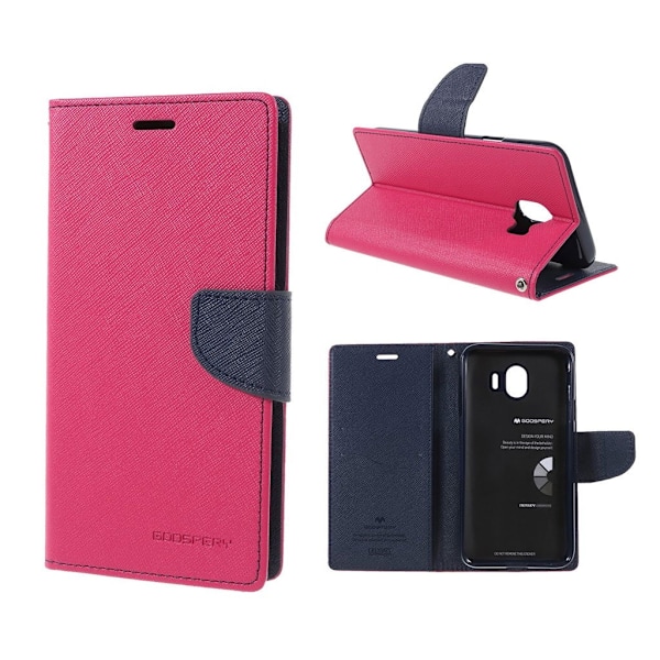 MERCURY GOOSPERY Samsung Galaxy J4 (2018) nahkainen flip suojakotelo - Ruusu Pink