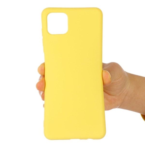 Matte Liquid Silikone Cover til Samsung Galaxy A22 5G - Gul Yellow