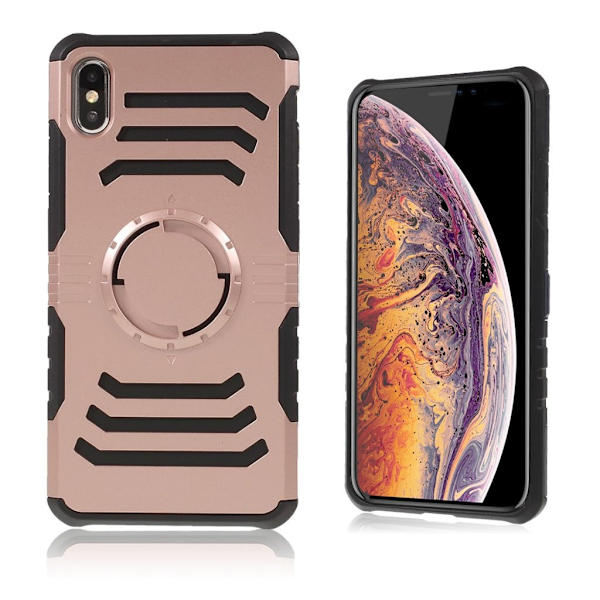 iPhone 9 Plus beskyttelses deksel av hybrid materiale - Rose Gull Multicolor