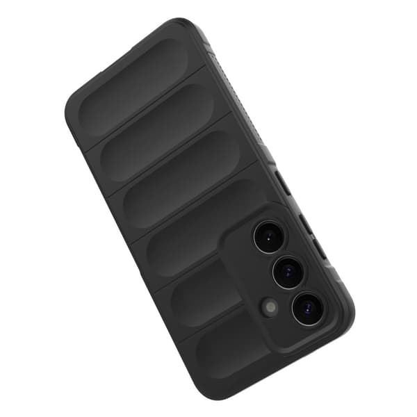 Blødt grebsformet Samsung Galaxy S25 Plus cover - Mørkegrå Silver grey