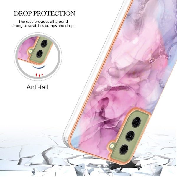 Marble Samsung Galaxy S21 FE Suojakotelo - Rose Pink