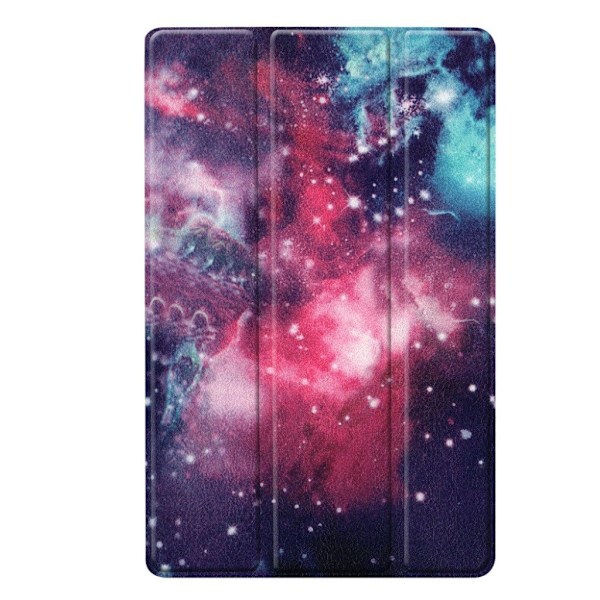Samsung Galaxy Tab A 10.1 (2019) tredubbelt läderfodral - Galaxmönster multifärg