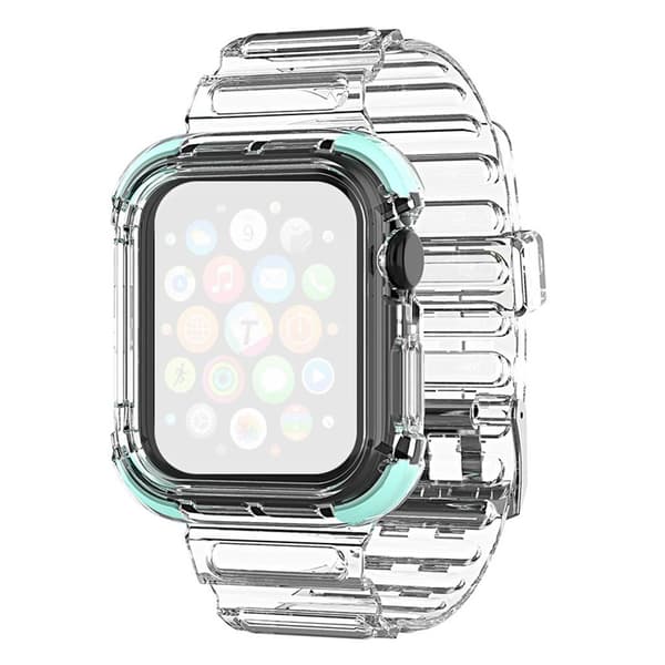 Apple Watch Series 6 / 5 40mm farve kant klar stil urrem - Grøn Green