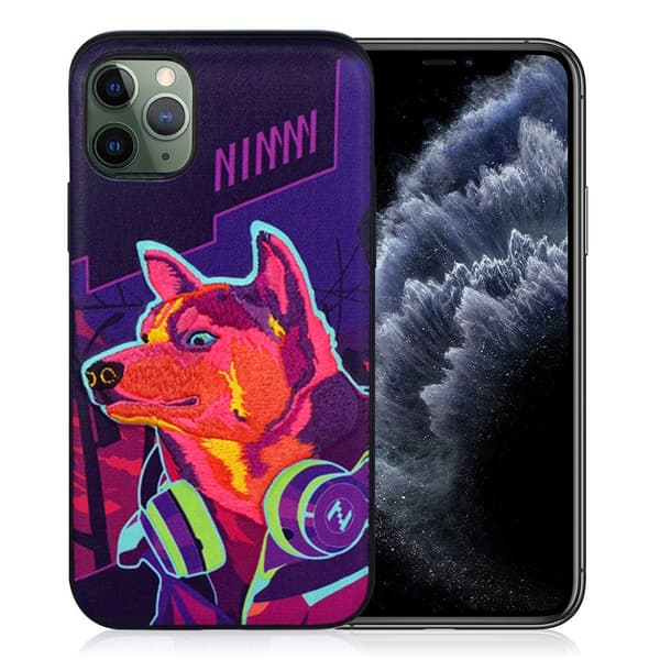 Nimmy Remix iPhone 11 Pro Deksel Brodert - Lilla Purple