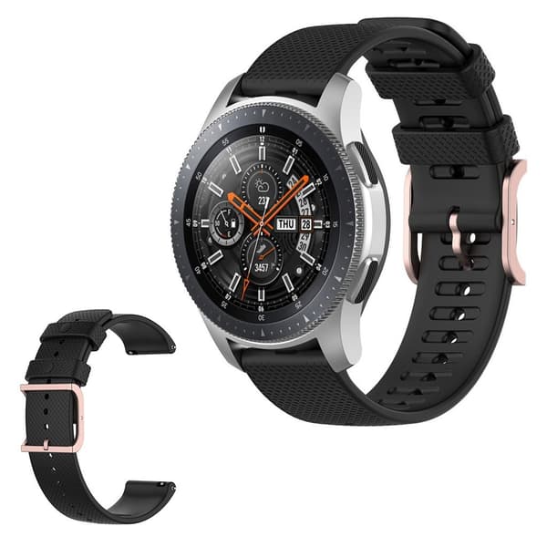 Silikoneurrem til Samsung Galaxy Watch 3 (45mm) / Watch (46mm) - Sort Black