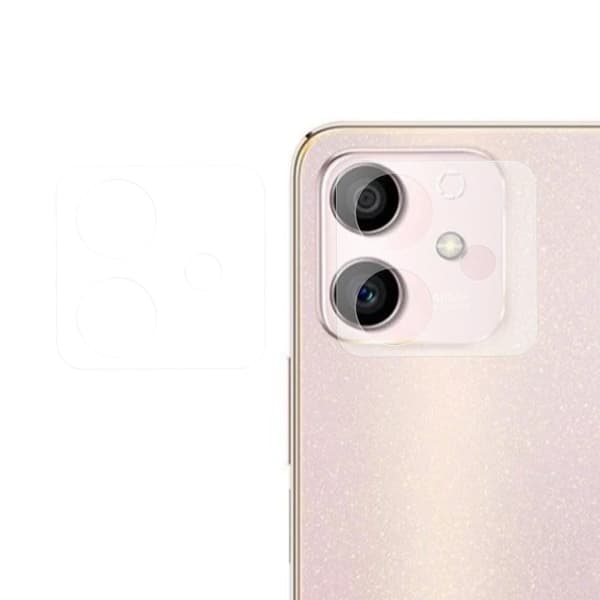 2Pcs Honor Play6T Pro arc kameralinsskydd av härdat glas Transparent