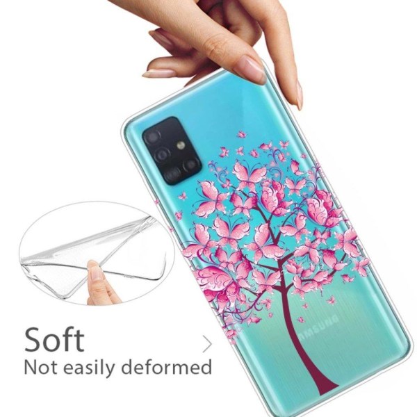 Deco Samsung Galaxy A51 skal - Blommigt Träd Rosa