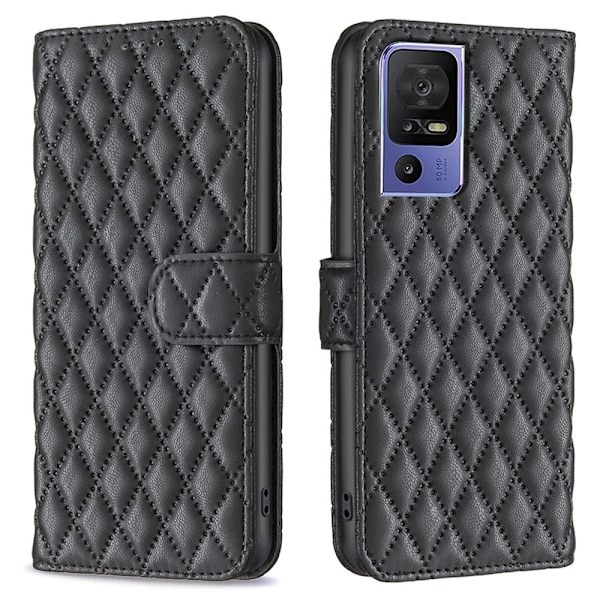 Rhombus mat TCL 40 SE flip etui - Sort Black