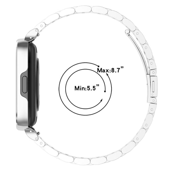 Xiaomi Redmi Watch 3 Active / Lite 3 metallarmband med skydd - Svart Svart
