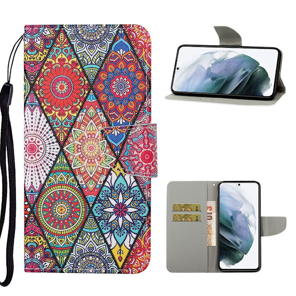 Wonderland Samsung Galaxy S21 FE Flip etui - Mandala mønster Multicolor