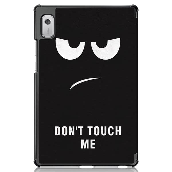 Tablet Leather Case Lenovo Tab M9 TB-310FU , Tri-fold Stand Pattern Printing Tablet Cover with Auto Wake / Sleep - Don'T Touch Me Black