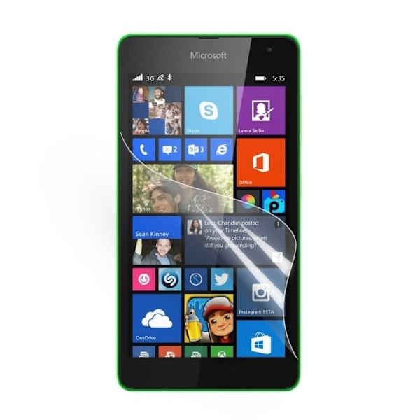 Beskyttelsesfilm til Microsoft Lumia 535 - Klar Transparent