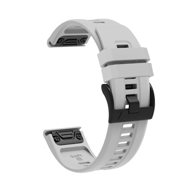Garmin Fenix 7X klockarmband i silikon - Grå Silvergrå